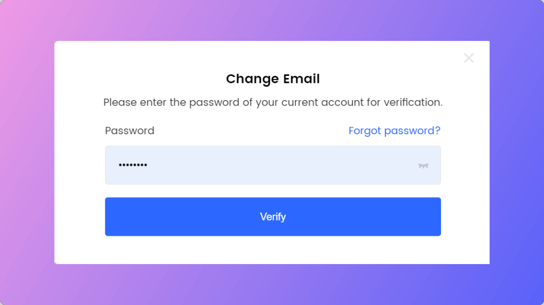 Enter A New Email Address