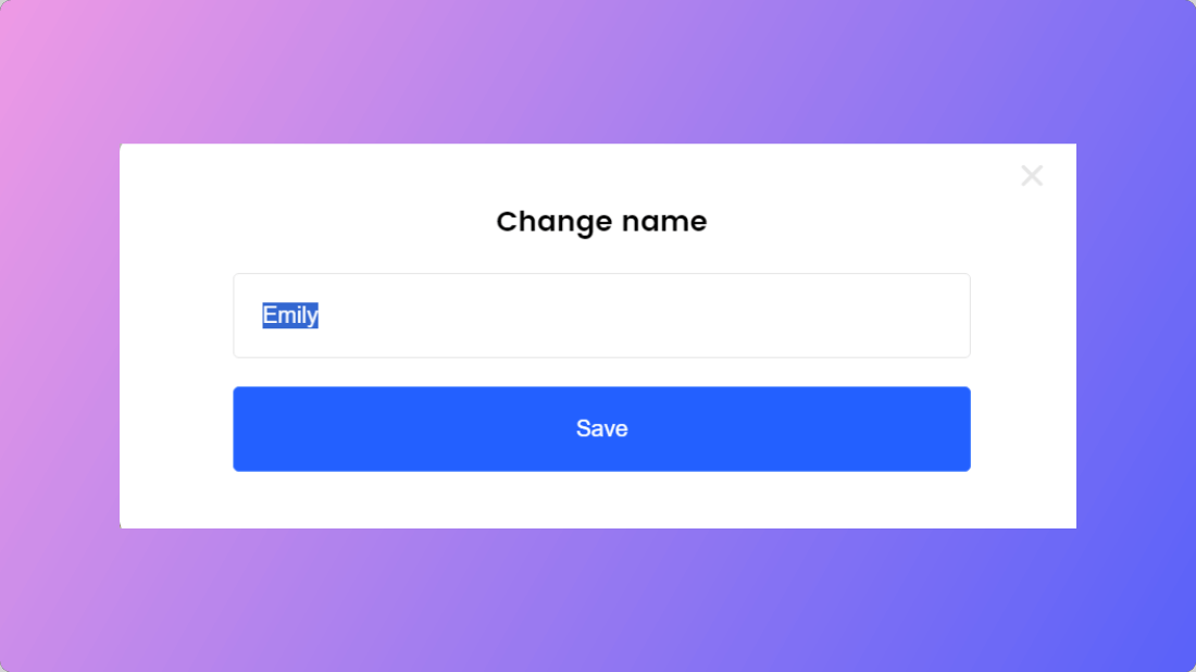 Click Change Name