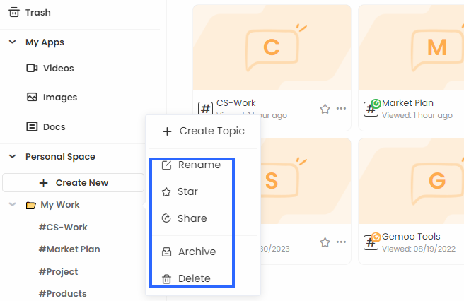 Manage Space