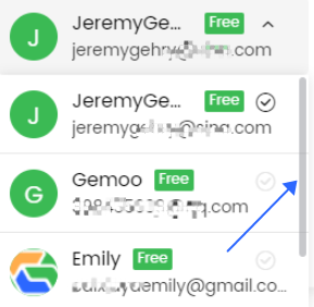 Click The Scroll Bar on The Right
