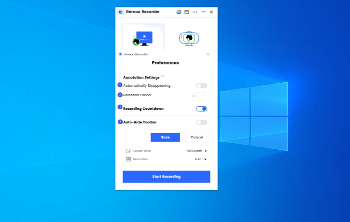 The Interface of the Preference Setting
