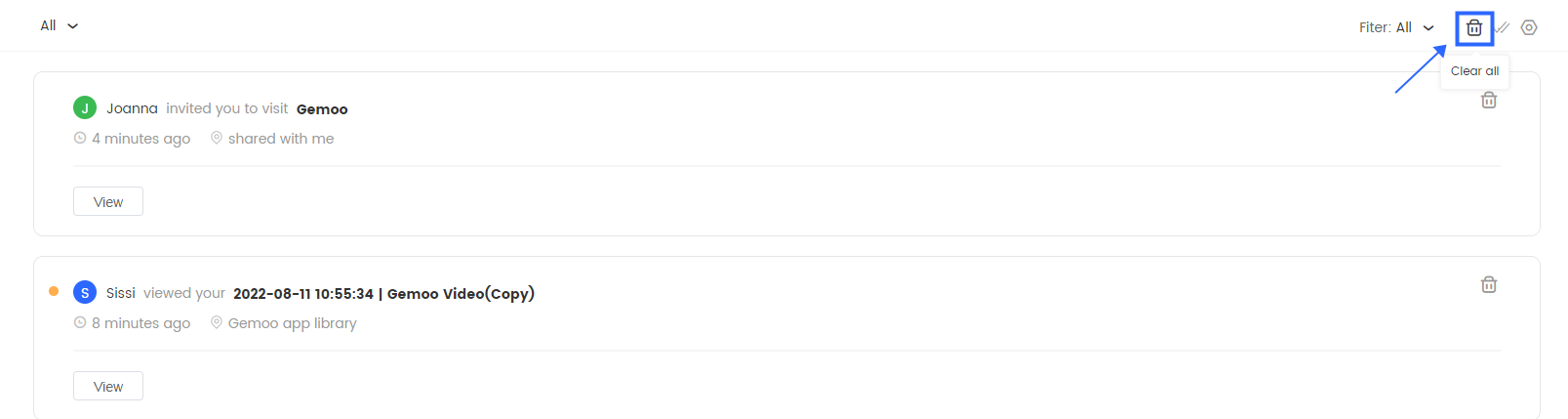 Delete All Notification Contents