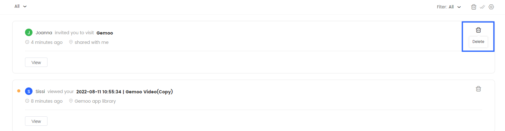 Delete The Notification Selectively