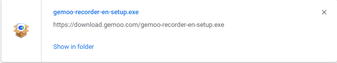 Double Click “gemoo-recorder-en-setup.exe”