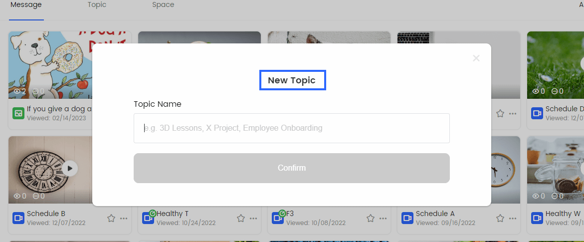 Enter the Topic Name