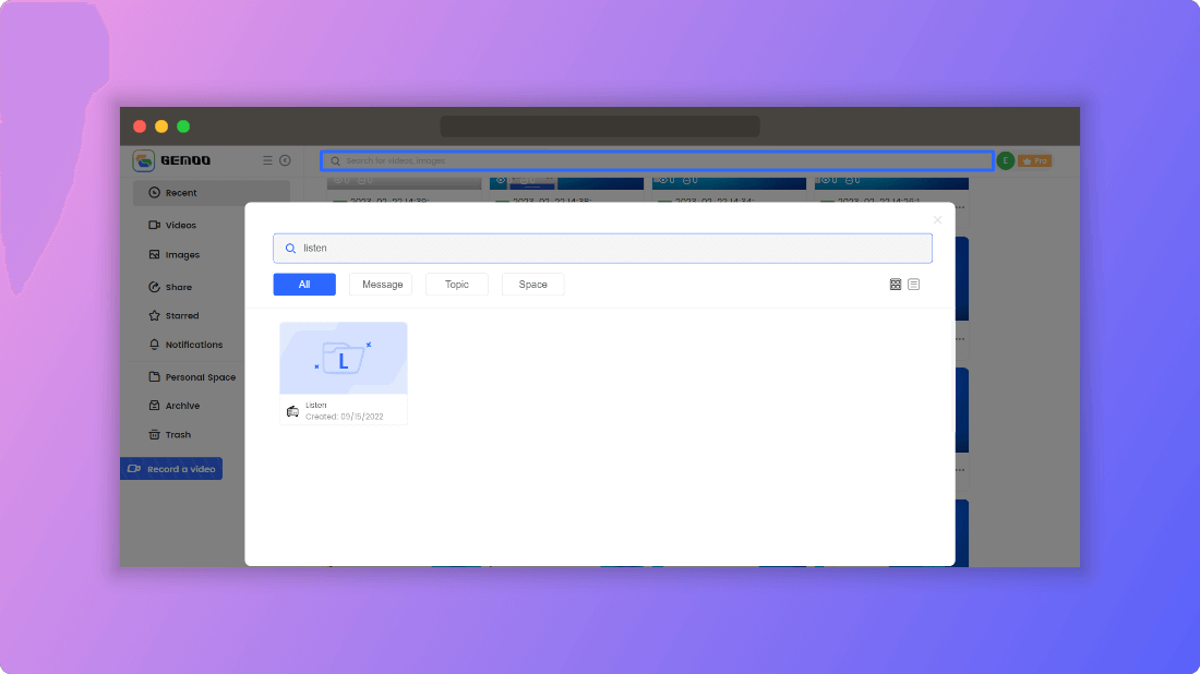 Gemoo Features - Search
