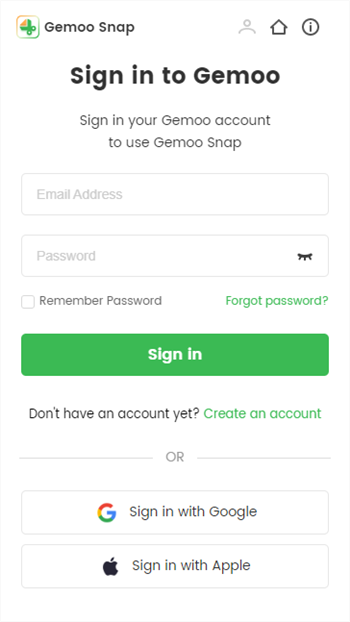 Sign In to Gemoo