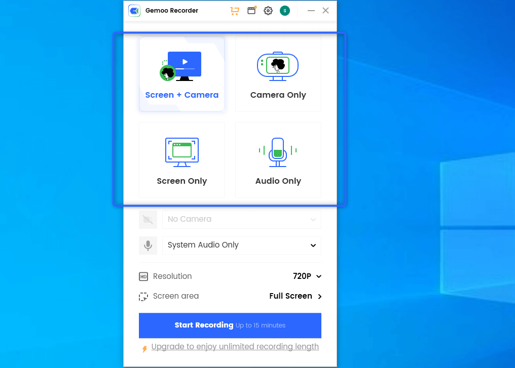 Select Recording Modes