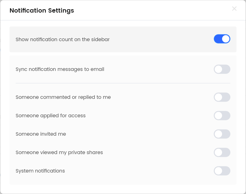 Notificatio Setteing Interface