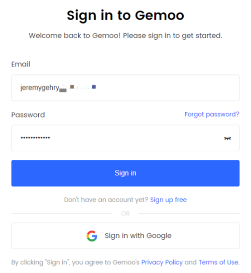 Log in Your Account