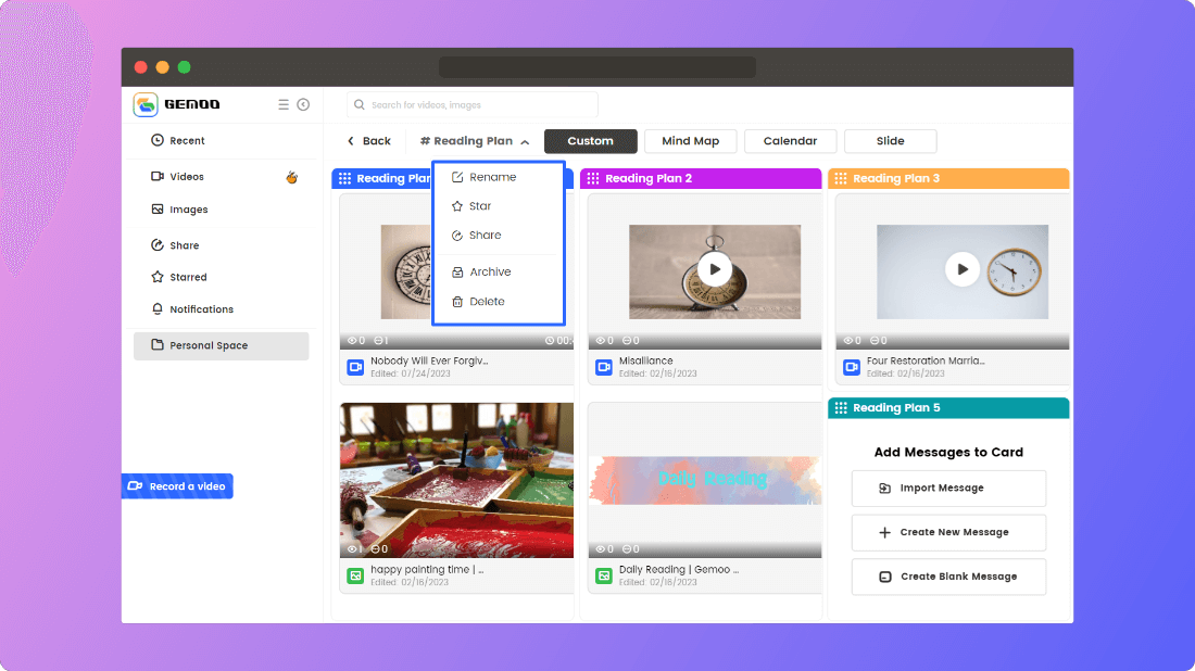 Manage Custom View