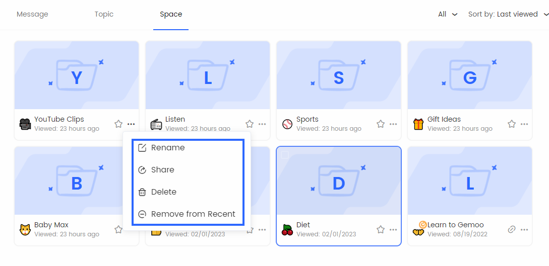Manage the Space