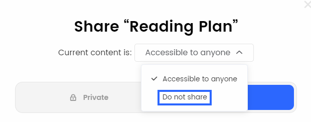 Cancel Share