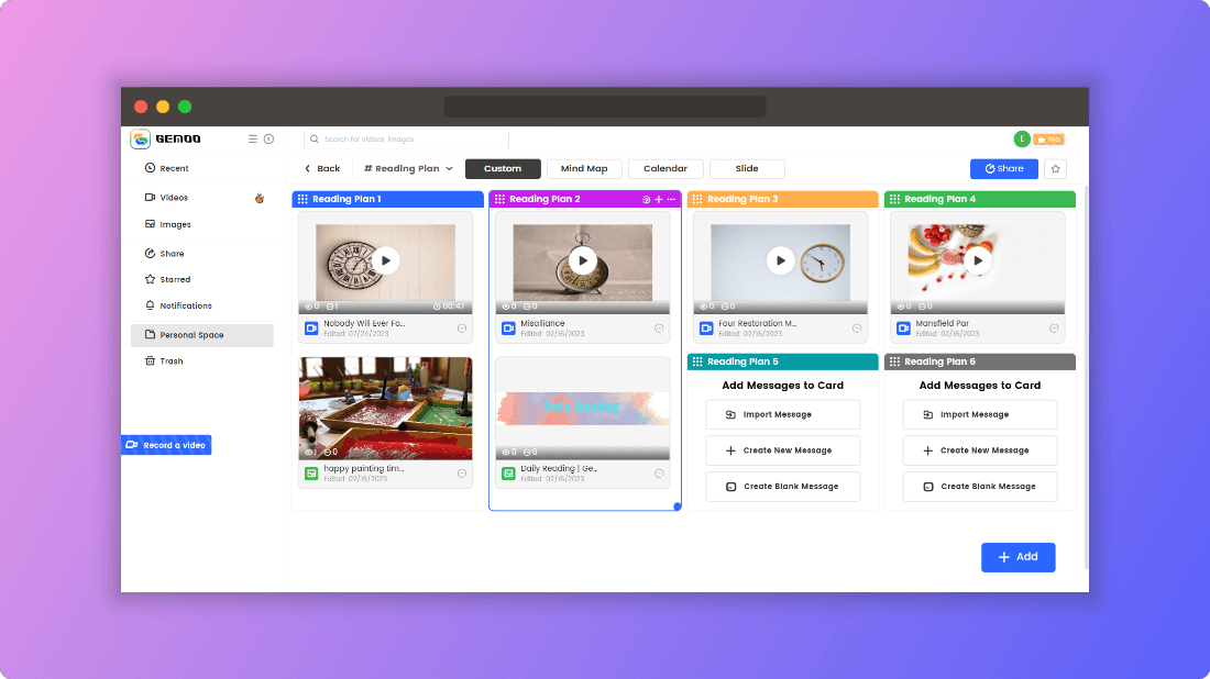 Organize Your Topics via a Card