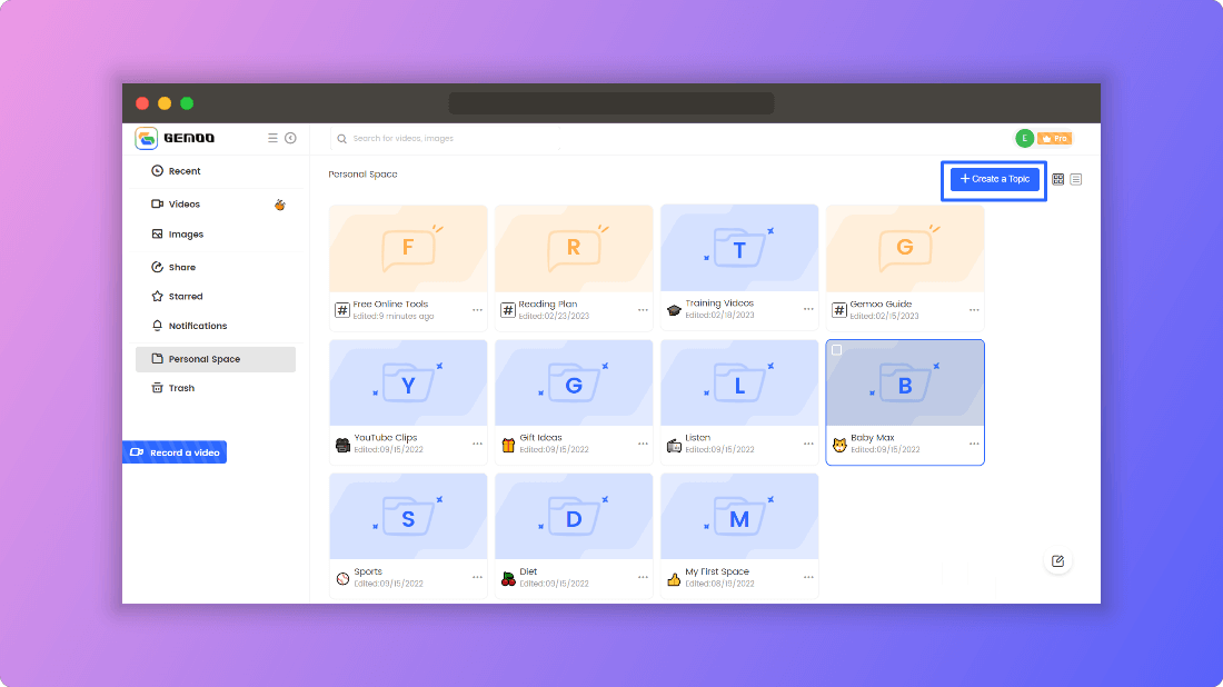 Organize Your Messages via Topic