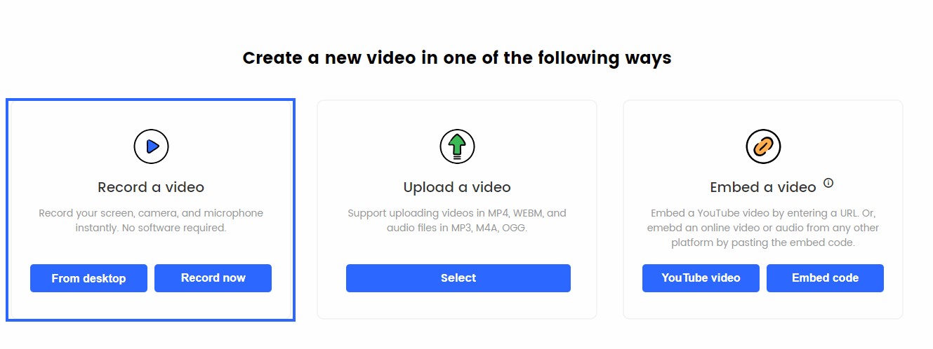 Record a Video