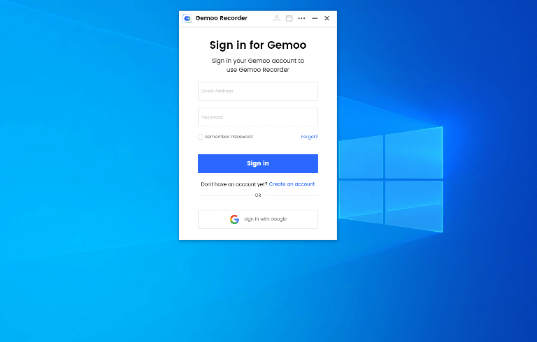Sign in for Gemoo Recorder