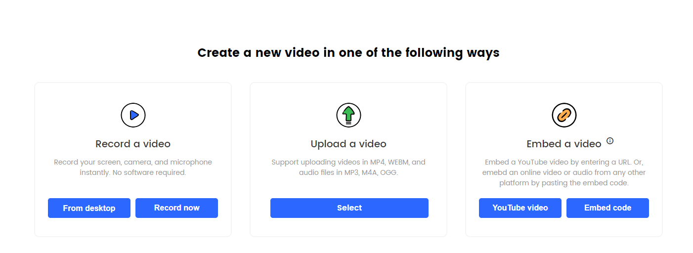 Three Ways to Create Videos