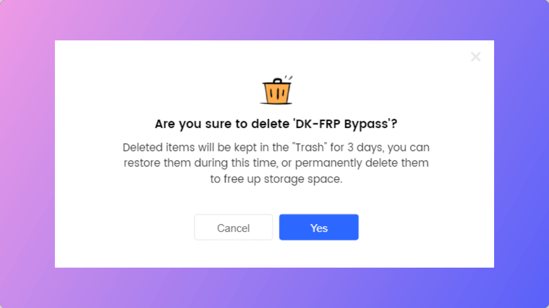 Complete to Delete