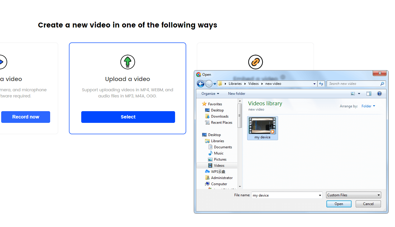 Upload a Video
