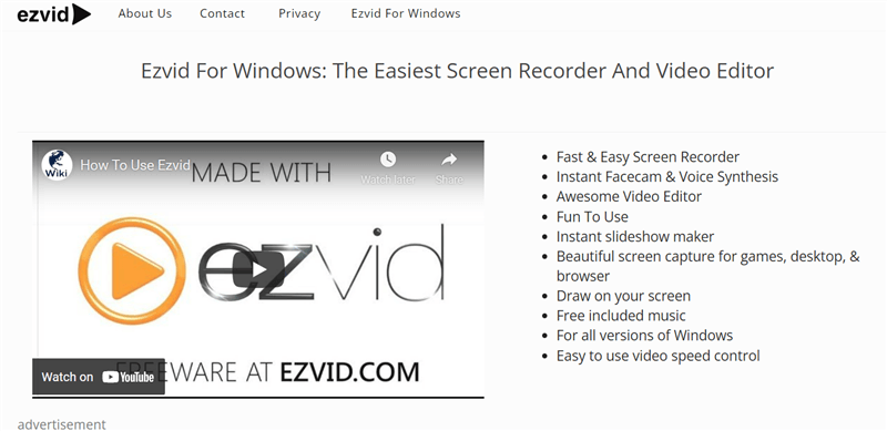 HD Screen Recorder - Ezvid