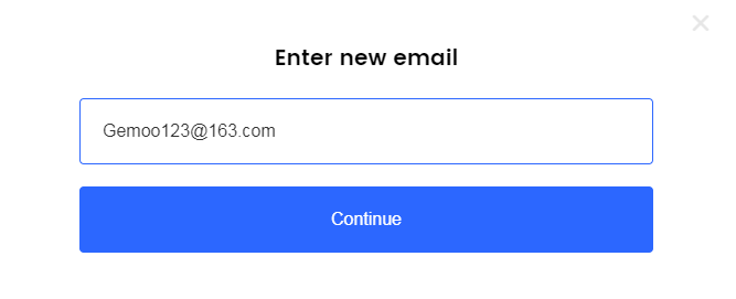Enter A New Email Address