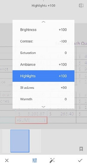 Highlights Option