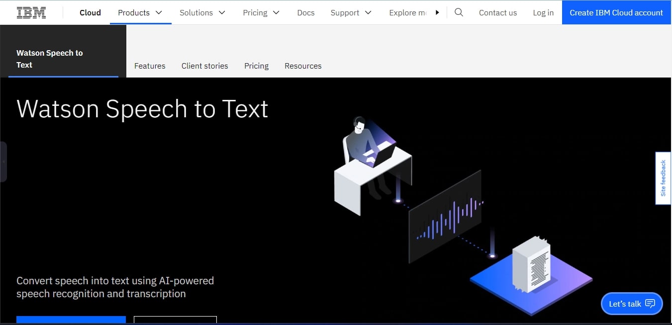 Ibm Watson Speech to Text Interface