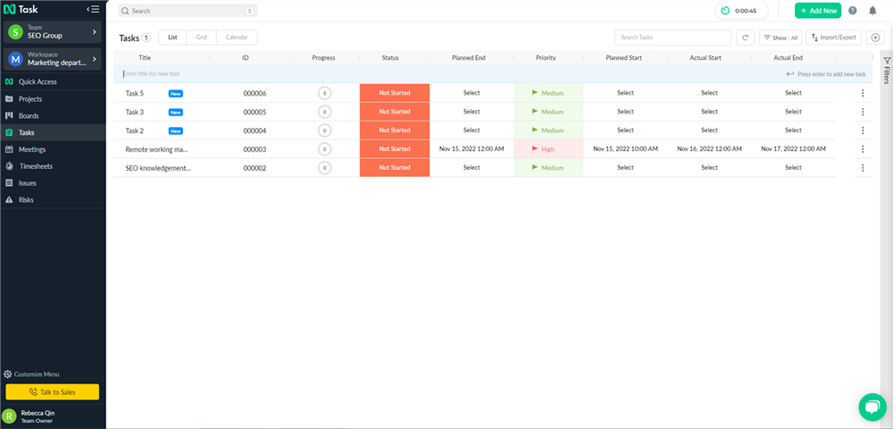 Idea Management Software - nTask