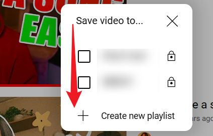 Create new playlist