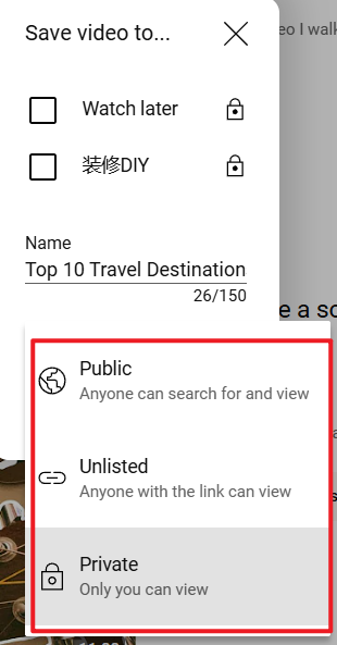 Privacy Settings