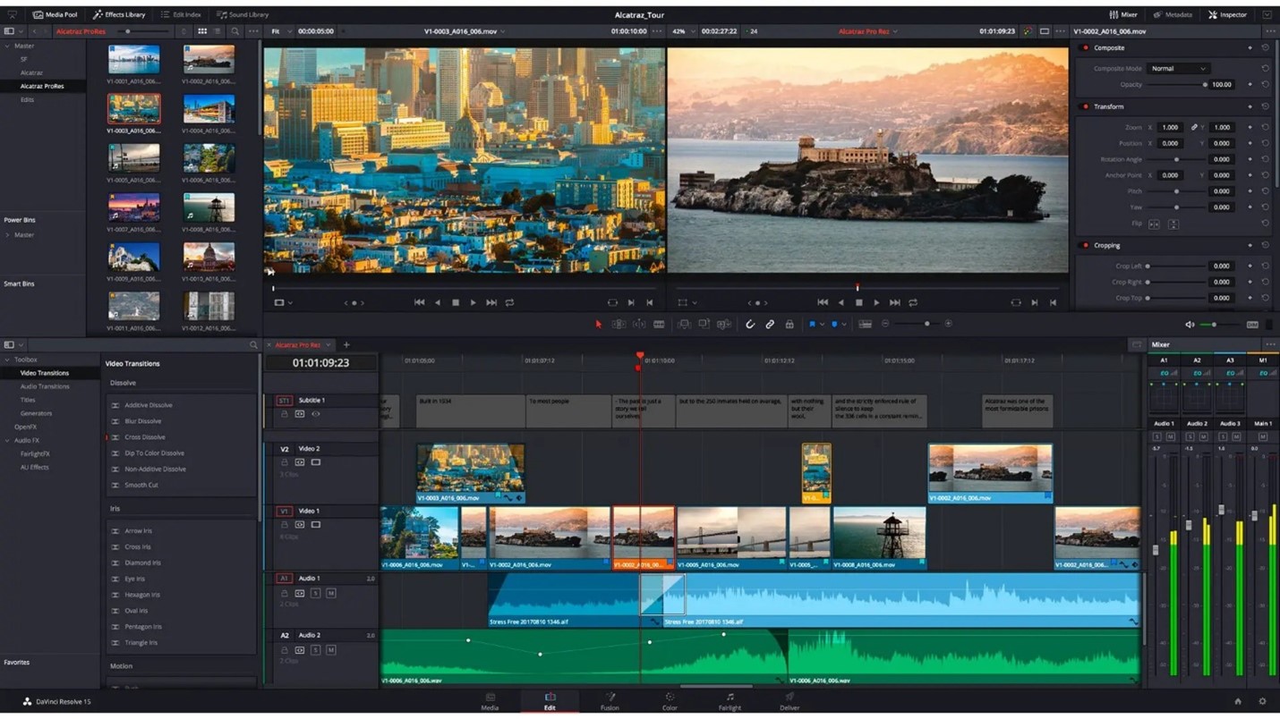 DaVinci Resolve Interface