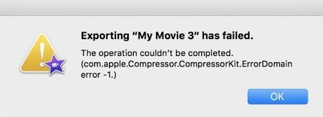 iMovie Not Exporting