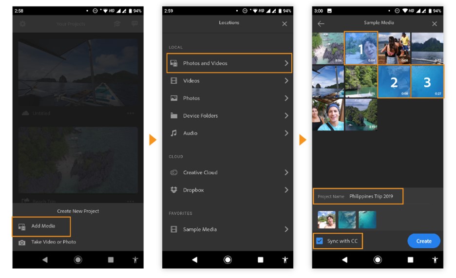 Import Videos and Images In The App