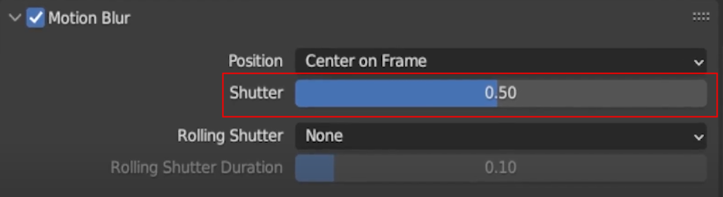 Increase motion blur in Blender