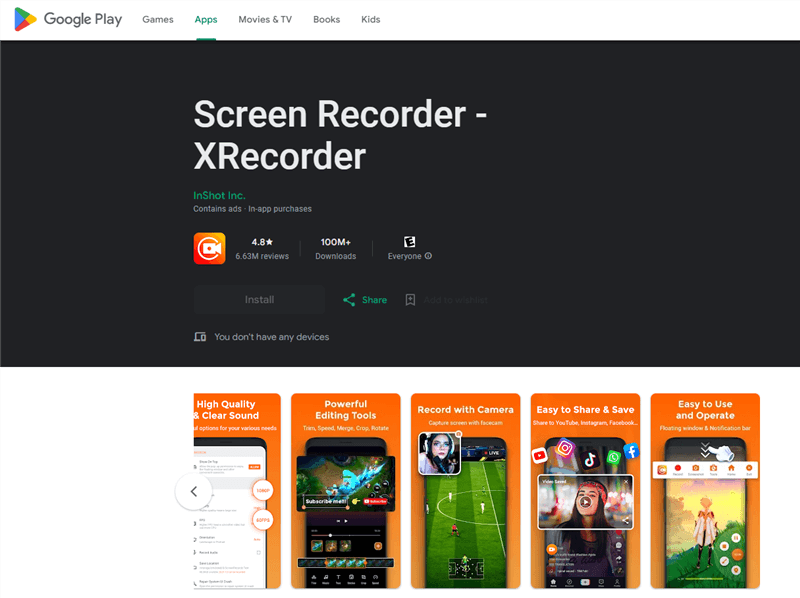 Install InShot Screen Recorder