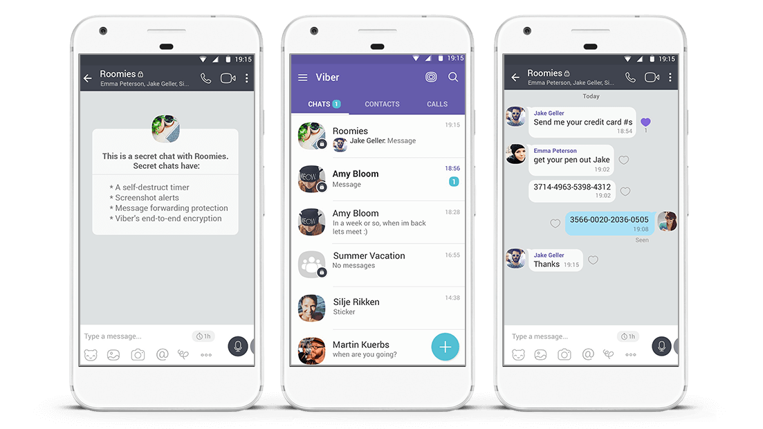 User Interface of Viber