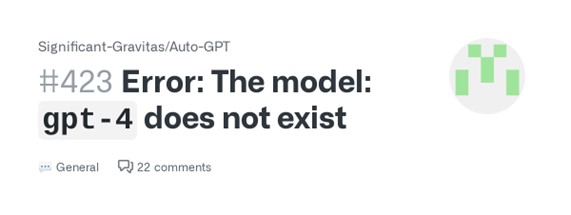 The Model Gpt-4 Does Not Exist