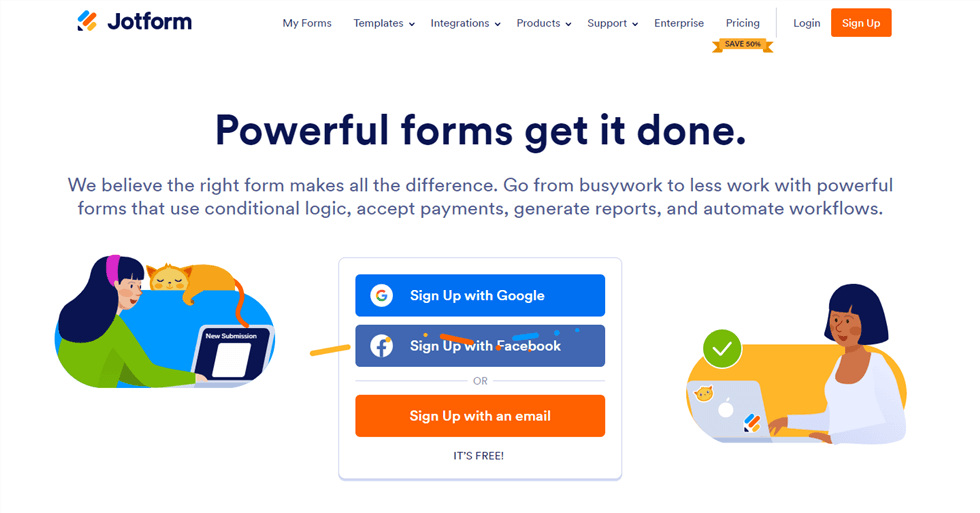 Jotform Homepage