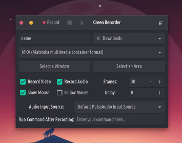 Linux Screen Recorder - Green Recorder