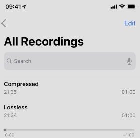 Lossless Recording