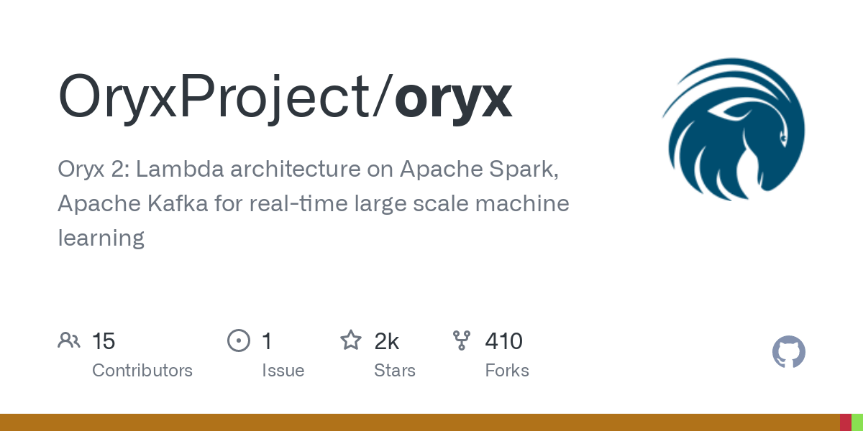 Best Machine Learning Software - Oryx 