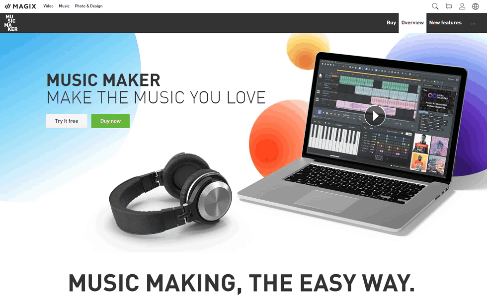 Magix Music Maker Interface