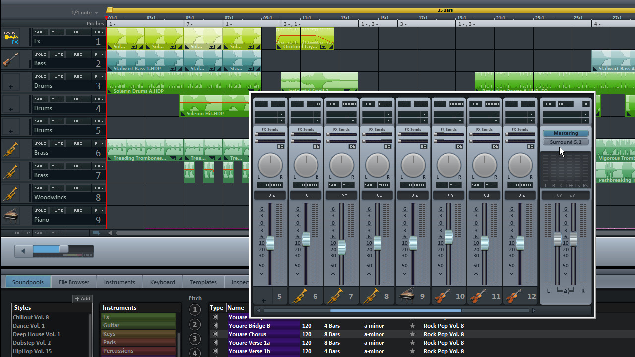 Magix Music Maker Interface