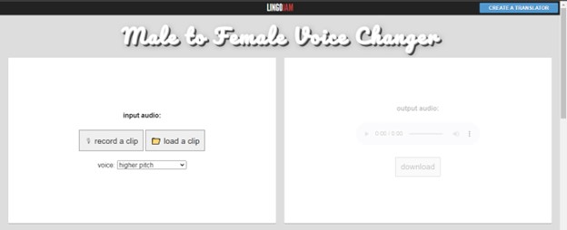 Male to Female Voice Changer - LingoJam Voice Changer