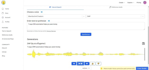 Mario Text to Speech - Uberduck.ai