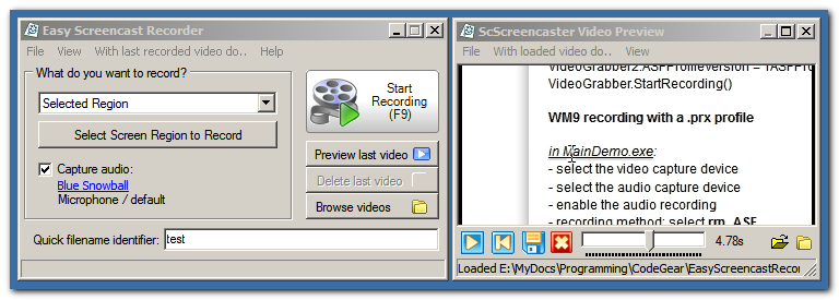 Meeting Recording Software - Easy ScreenCast Recorder