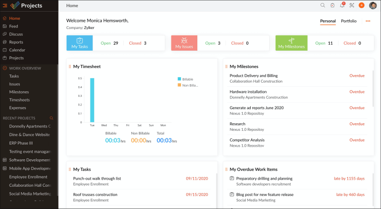 Zoho Projects