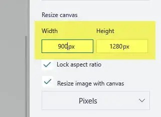 Modify Width or Height