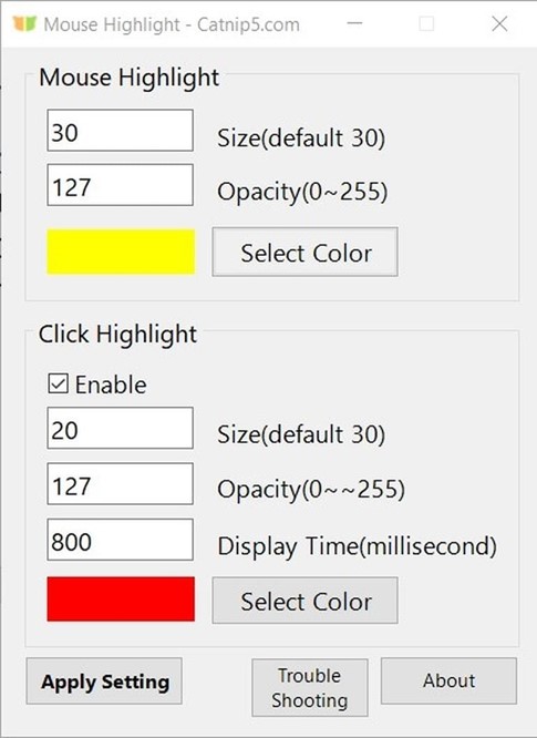 Mouse Highlighters - Mouse Pointer Highlight